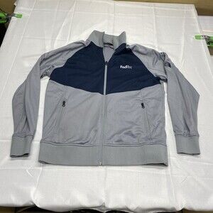 The North Face FedEx Branded Men's Full-Zip Blue/Grey Track Jacket! Size Large